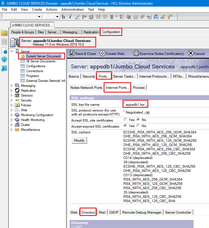 setup-guide-server-ports-directory